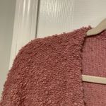 Wild Fable  Size L Pink Mauve Oversized Open Front Boucle Knit Split Hem Cardigan Photo 4