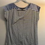 Adele & May Casual Striped Top – Women’s Small (Denim + Black & White) White Size undefined Photo 1