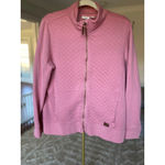 L.L.Bean Pink Quilted Jacket Gold Full-Zip Granola Classic Hiking Preppy Cozy L Photo 8