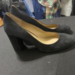 Ann Taylor  MADE IN ITALY NAVY LEATHER SUEDE SHOES Approx 4” Heel. CLEAN Photo 10