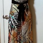 Body Central MAXI MULTICOLOR BOHO SUMMER HALTER DRESS BUILT IN BRA by  SIZE MED Photo 5