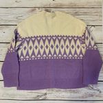 Derek Lam  10 Crosby Bette Fair Isle Alpaca & Merino Wool Lavender Cardigan Large Photo 9