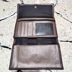 Vintage Princess Gardner Women's Genuine Lambskin Coin & Checkbook Wallet Purse Brown Photo 2