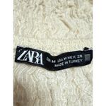 ZARA Yellow Short Puff Sleeve Scoop Neck Textured Stretch Blouse Crop Top Size M Photo 2