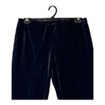 Vince  Pants Women Large Black Velvet Straight Leg Split Hem Ankle Holiday Preppy Photo 3