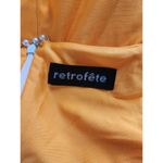 Retrofête Retrofete Orange Maxi Dress Pearl Halter Size Small Sample Photo 8