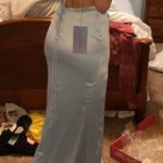 PromGirl Blue Open-Back Prom Dress Photo 3