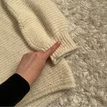 Free People  Ivory V-Neck Sweater cotton alpaca blend Photo 2