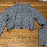 Divided Gray Cropped Sweater Photo 1