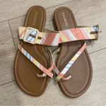 Talbots NEW  Gia Buckle Sandal Plaid Slip On Madras Size 10 Photo 2