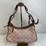Dooney & Bourke DOONEY BOURKE Vtg Y2K Small Hobo Style Handbag Pink Matching Wallet Leather Trim Photo 1