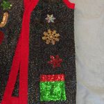 United States Sweaters Christmas Sweater Ugly Festive Cardigan Tinsel Knit Vest L Grandmacore Xmas Photo 4