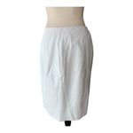 Saks 5th Avenue The Works Saks Fifth Avenue Vintage 80s Leather White Pencil Skirt Size 12 Photo 2