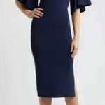 Ted Baker Lounia Fluted Sleeve Knit Dress Navy Blue Photo 0