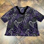 Maggie Barnes  Geometric Floral Polka Dot Blouse 2X Photo 2