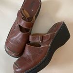 Born Gala Briar MaryJane Brown Buckle Leather Clogs Size 9 Photo 0