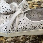 White airy sneakers with flower cutouts Size 8 Photo 3