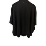 Anne Klein XL Stylist Wool Blend Womens Black Zip-Up Poncho With High Neck Photo 5
