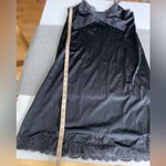 Vintage Black Lace Nylon Slip Dress Size Bust 34 or Small/Medium Photo 4