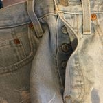 Levi's Levi’s 501 High Rise Denim Shorts Sz 24 Light Wash Cotton Distressed Button Fly Photo 9