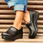 Dansko  Black Professional Leather‎ Clog Size 11.5/12 (EU 42) Nurse Doctor Photo 0