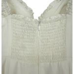 Selfie Leslie  Milkmaid Ruched Bust Puff Sleeve Mini Dress White Size Small Photo 8