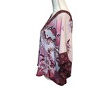 White House | Black Market Kimono Blouse Size Small Fiji Sunset Midnight Orchid Photo 2