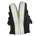 Sesto Meucci Calyce Novel Kiltie Sneakers Black Suede Golden Hardware Size 9 Photo 2