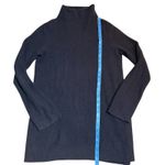 Vince  100% Cashmere Ribbed Dark Gray Turtleneck Side slit Tunic Sweater Small Photo 3