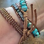 Turquoise Boho Natural Stone Apple Watch Strap Blue Photo 4