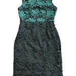 Hutch Anthropologie  sleeveless dress Green Black Lacy size 8 NWT cocktail Formal Photo 0