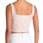 Abound bustier cream pink purple tank crop top Photo 1