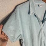 Aerie Offline Summer Lights Blue Romper Terrycloth Vacation Snap Close Collared Photo 3