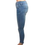 PacSun Blue Low Rise Medium Wash Distressed Raw Hem Skinny Jeans Size 23 Photo 1