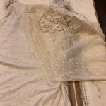 Mauve Sheer Lace and Knit Accent T Shirt Size M Photo 8