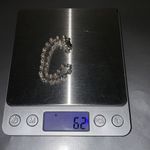 Ladies 10kt CZ Signed BBJ 10k Tennis Bracelet 6.2 Grams White Gold 7.5” Photo 5