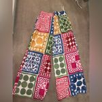 Farm Rio  wide leg crop pants linen tropical casual resort printed boho fall Photo 2