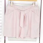 Elle Tie Waist High Rise Shorts Blush Pink 6 Paperbag Photo 0