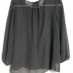 Talbots semi sheer sequined blouse grey women’s size 12 party holiday new years Photo 6