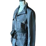 Theory Womens Black Utility Polyester Full Zip Snap Jacket Coat S Photo 1