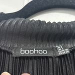 Boohoo  black pleated oversized button down top 4 Photo 2