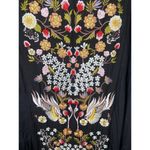 Anthropologie‎ Samant Chauhan Floral Embroidered Tiered Maxi Dress Women's 0 (S) Black Photo 5