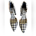 Draper James RSVP Bianca Navy White Gingham Heels Shoes 8 Pointy Toe 3.25” Heel Photo 4