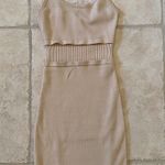 LPA Revolve Knit Cream Tan Mini Dress Photo 0