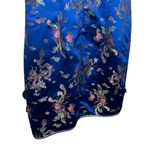 Women’s Chinese Asian traditional bright blue jacquard sleeveless dress Size L Photo 6