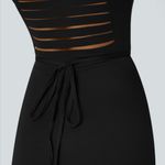 Ribbed Hooded High Neck Sleeveless Cut Out
Tie Back 2 Photo 6