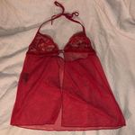 Leg Avenue Red Lace Bralette Open Front Babydoll Lingerie Top Photo 0