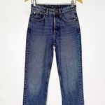 ZARA Dark Wash Women’s Straight Leg Jeans Button Fly Size 2 Photo 0