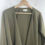 NYDJ  Open Front Sweatshirt Jacket Olive Green Small Photo 3