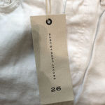 Marc Jacobs  Womens Big Jean 26 White Capri‎ Denim Embroidered Cropped NWT Photo 5